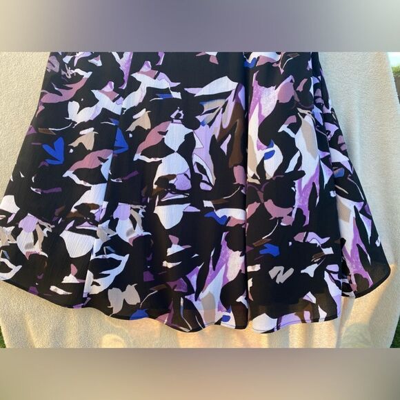 Dana Buchman long maxi elastic waist abstract print skirt women’s Size Large UEC - Picture 7 of 7